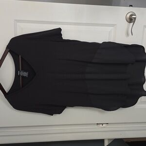 Dark Grey V Neck, sheer